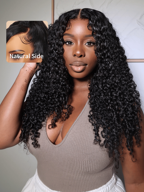 UNice 13x4 Lace Frontal Black Jerry Curly & Body Wave Pre-Everything Wig