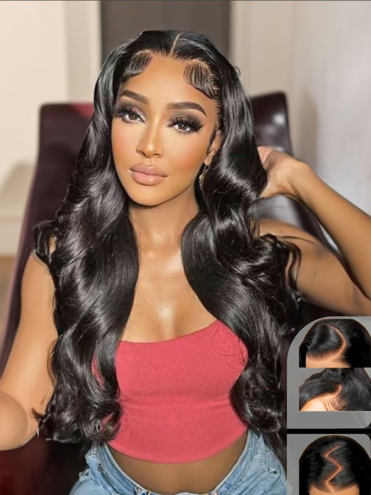 Glueless 6x4.5 Pre-Cut Lace Body Wave Put On and Go Pre-bleached Wig with Baby Hair