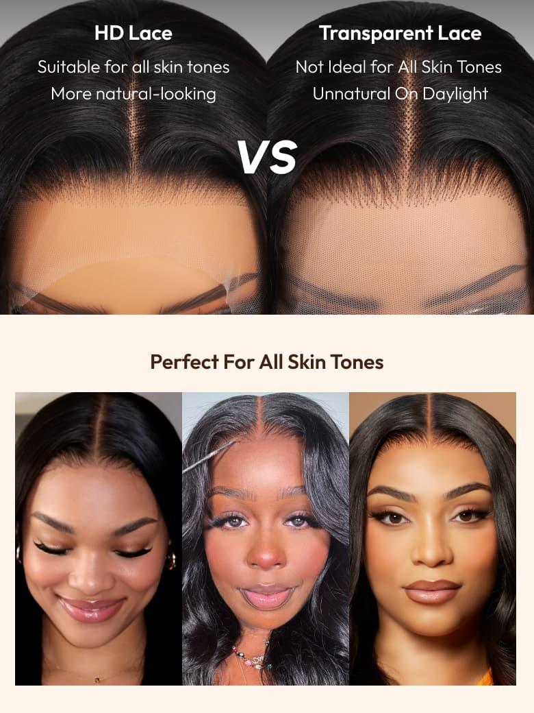BlendAway 5x5 Thin HD Lace Closure Glueless Deep Wave Wig 150% Density