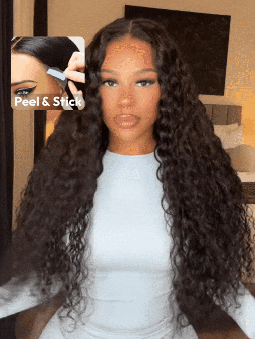 UNice 7x5 Bye-Bye Knots™ Pre-Cut Lace Front Super Secure Water Wave Wig For Beginner Friendly With Free Baby Hair