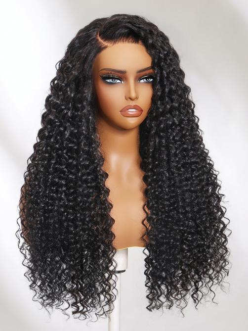 BlendAway 5x5 Thin HD Lace Closure Glueless Deep Wave Wig 150% Density
