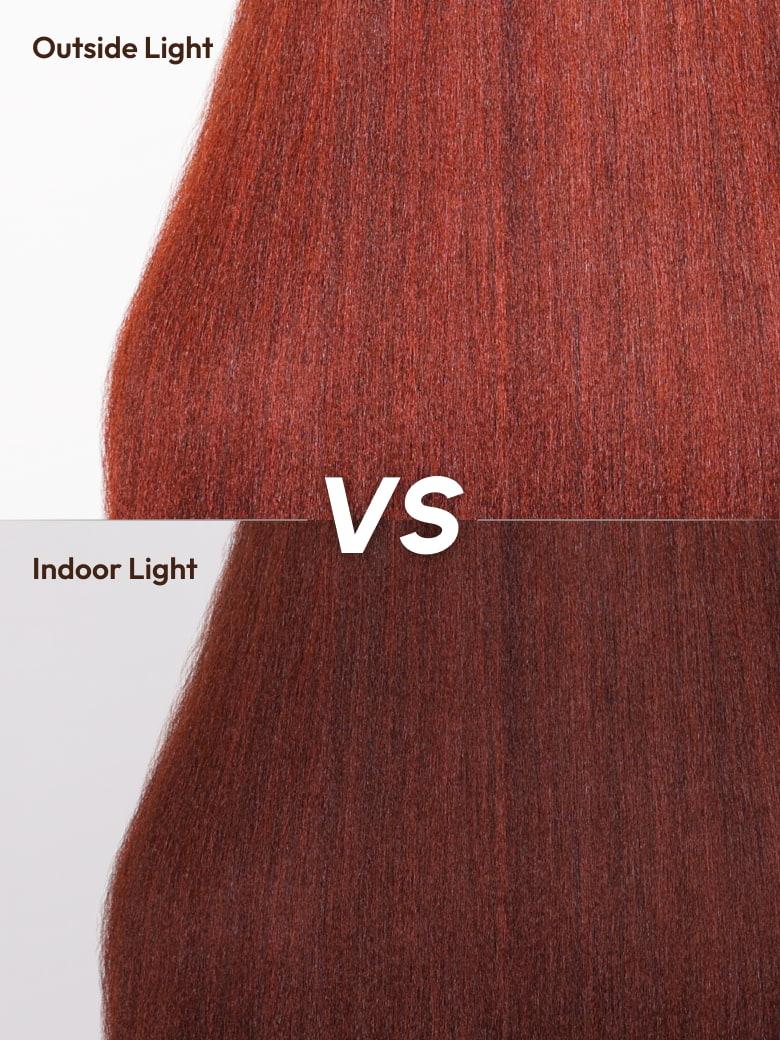 UNice Bye Bye Knots Wig 7x5 Glueless Lace Reddish Brown Yaki Wig With Pre-plucked Hairline