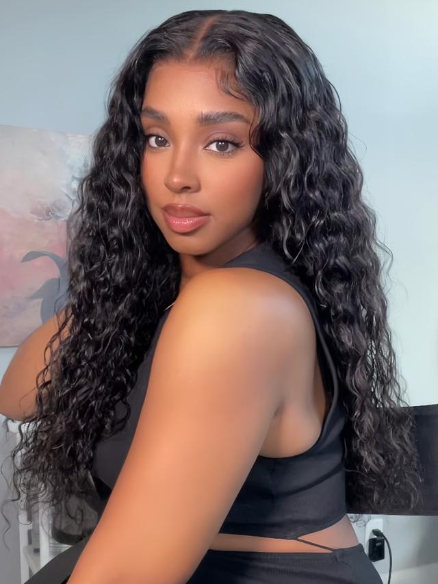 7x5 Bye-Bye Knots™ Wig Quick Glueless Wet & Wavy Water Wave Invisible Knots Wig