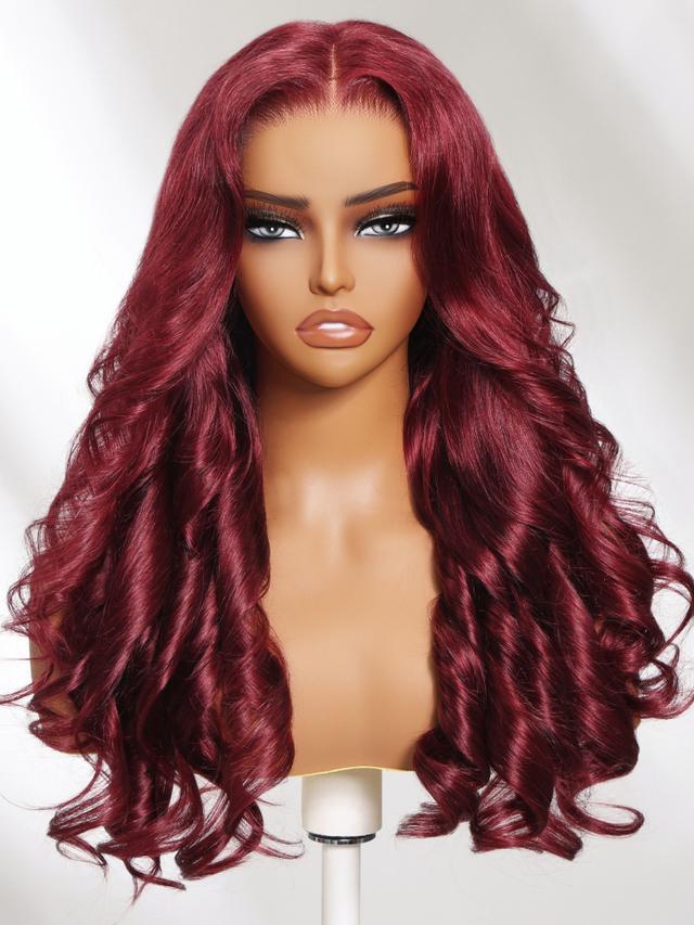 Fall-Exclusive Color 13x4 Pre-Everything Lace Frontal Burgundy Loose Wave Wig