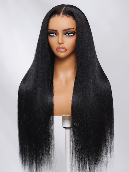 UNice Bye Bye Knots™ Wig 7x5 Glueless Lace With Elastic Drawstring Yaki Straight Wig