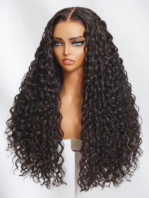 UNice Bye-Bye Knots Wig 7x5 Pre Cut Lace Bouncy Water Wave Flexible Cap Size Drawstring Wig
