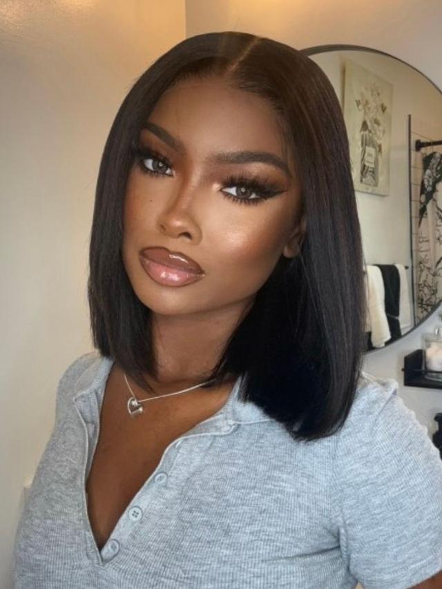 UNice 7x5 Bye Bye Knots™ & 13x4 Pre-Everything™ & 5x5 HD Lace Wig Glueless Lace Black Yaki Bob Bleached Knots Wig