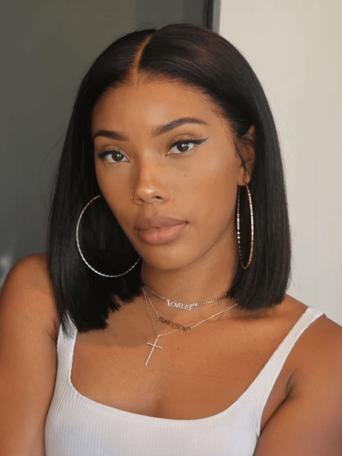 Bye-Bye Knots Wig 7x5 Put On And Go Glueless Lace Bleached Knots Bob Wig 150% Density