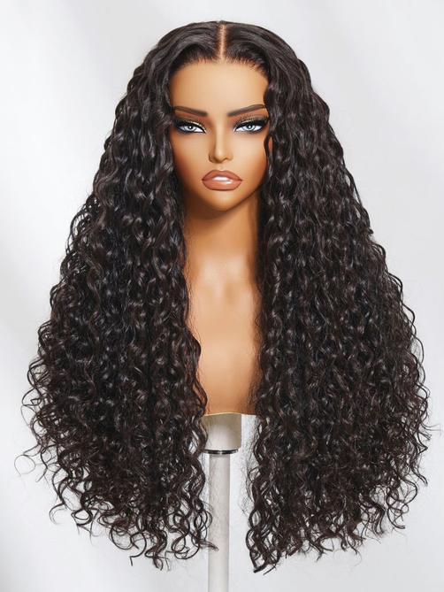 UNice Bye-Bye Knots Wig 7x5 Pre Cut Lace Bouncy Water Wave Flexible Cap Size Drawstring Wig