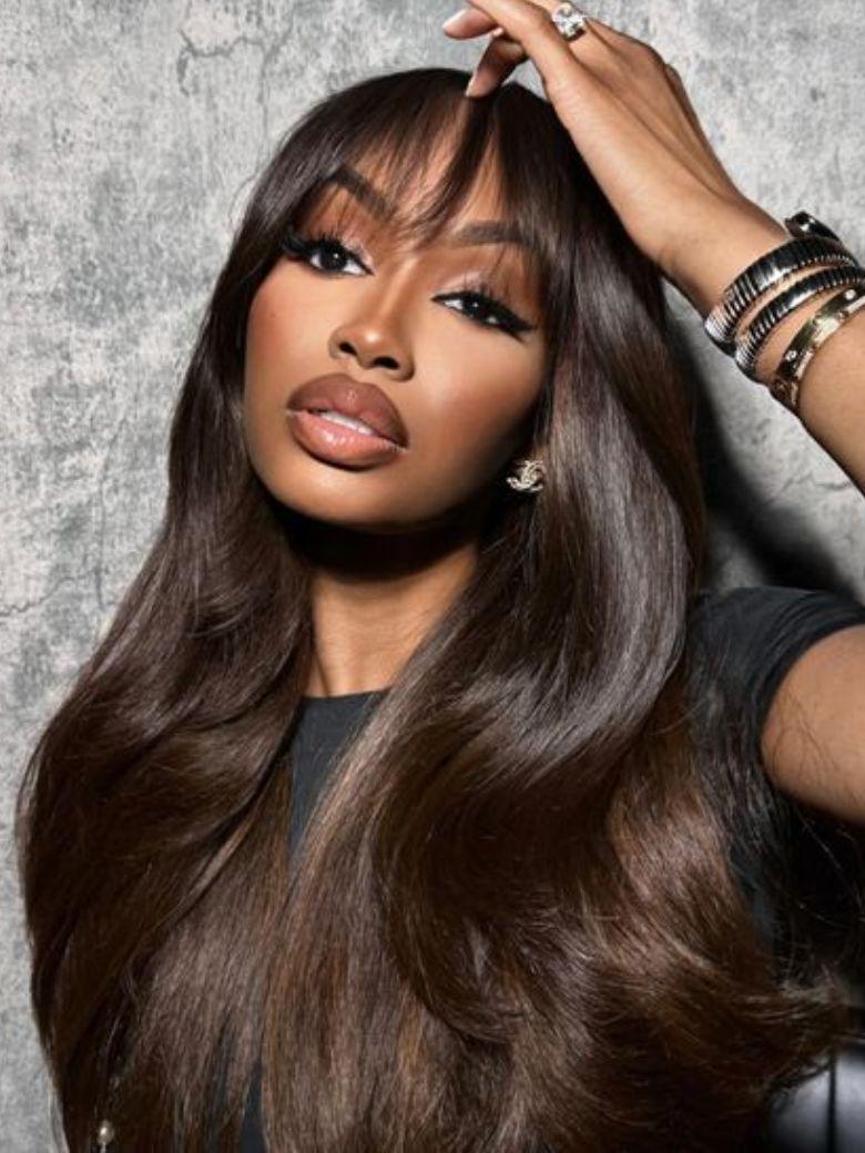 UNice 7x5 Bye-Bye Knots™ & 13x4 Pre-Everything™ Lace Front Espresso Brown With Highlights Loose Wave Wig