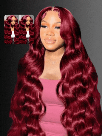 UNice 13x4 Lace Frontal Burgundy Loose Wave Pre-Everything Wig