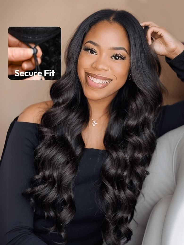 Natural wave U popular Part wig human hair quick glueless wig