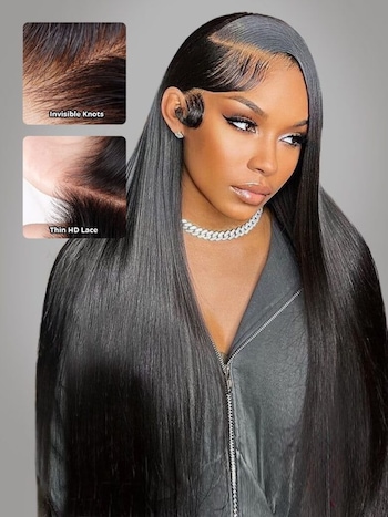 13x4 HD Lace Frontal Straight Human Hair Invisible Lace Wigs 150% Density