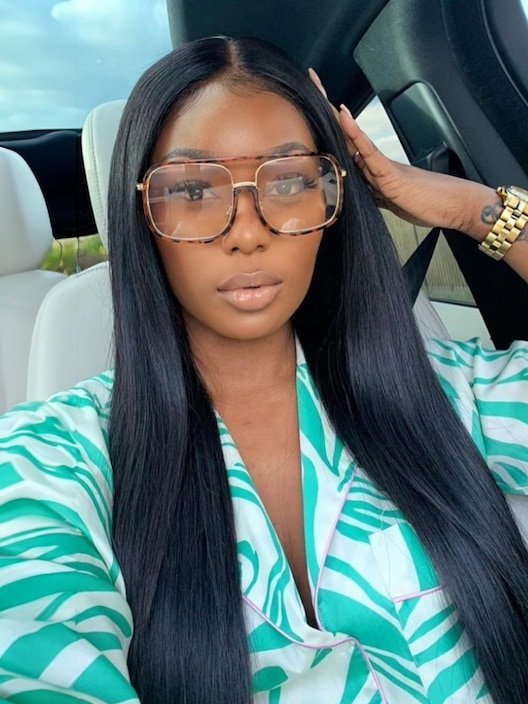 6x4.5 Pre Cut Lace Put On And Go Glueless Kinky Straight Black Air Wig