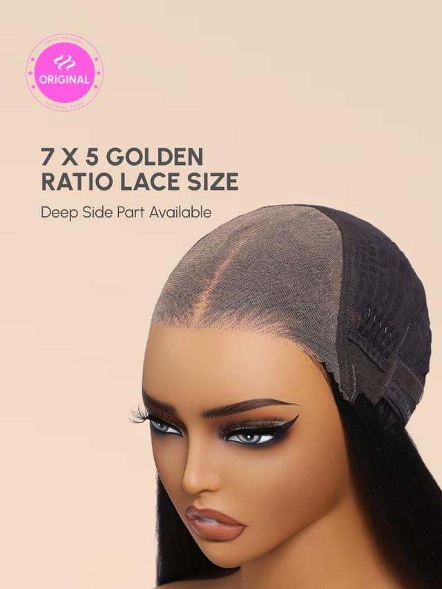 UNice Bye Bye Knots™ Wig 7x5 Glueless Lace With Elastic Drawstring Yaki Straight Wig