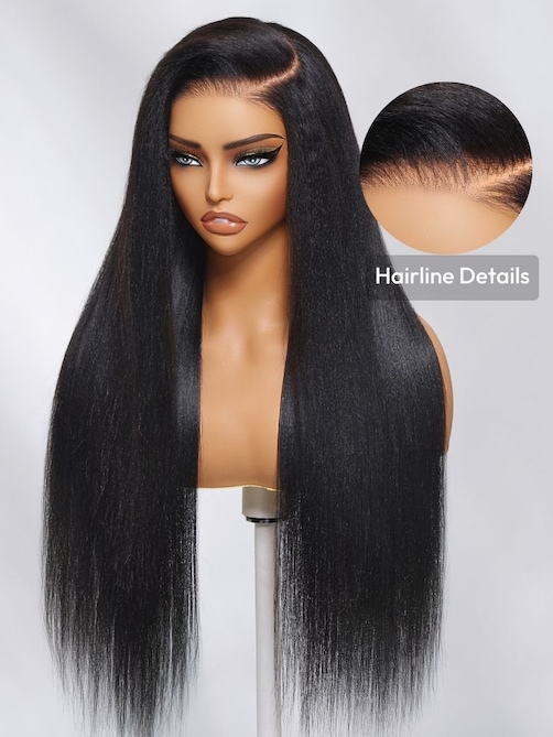 UNice Bye Bye Knots™ Wig 7x5 Glueless Lace With Elastic Drawstring Yaki Straight Wig