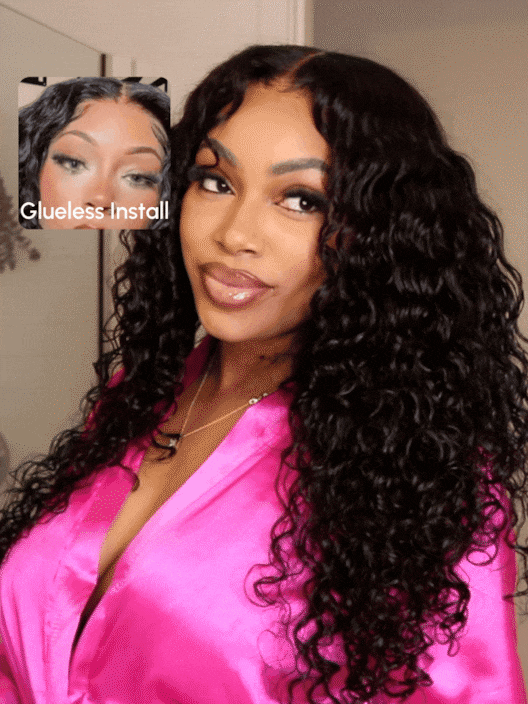 UNice 7x5 Bye-Bye Knots™ Wig Water Wave Invisible Knots With Invisi Drawstring With Baby Hair