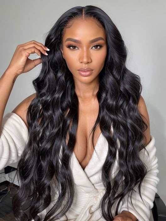 [20"=$113] 7x5 Bye-Bye Knots Wig Body Wave Wig With Pre Bleached Knots Plucked Hairline 180% Density