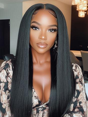 UNice 5x5 Thin HD BlendAway Lace Closure Glueless Yaki Wig