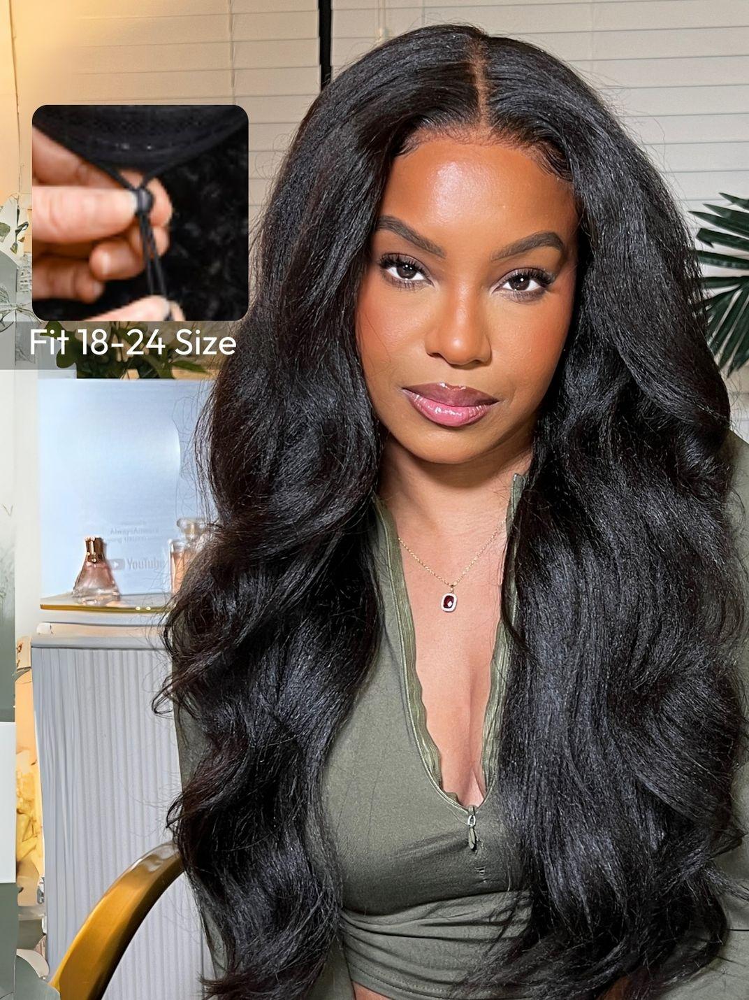 UNice EasiContour Yaki Straight V Part Glueless Wig With  display picture 2