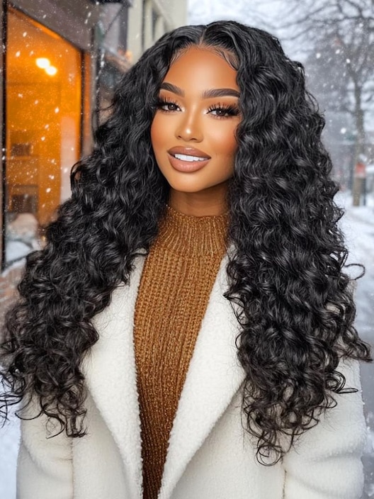 UNice 13x4 Lace Frontal Black Deep Wave Pre-Everything Wig