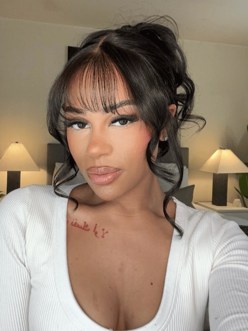 13x4 Pre-Everything™ Lace Frontal Black Fluffy Natural Loose Wave Curtain Bangs Wig 150% Bouncy Volume