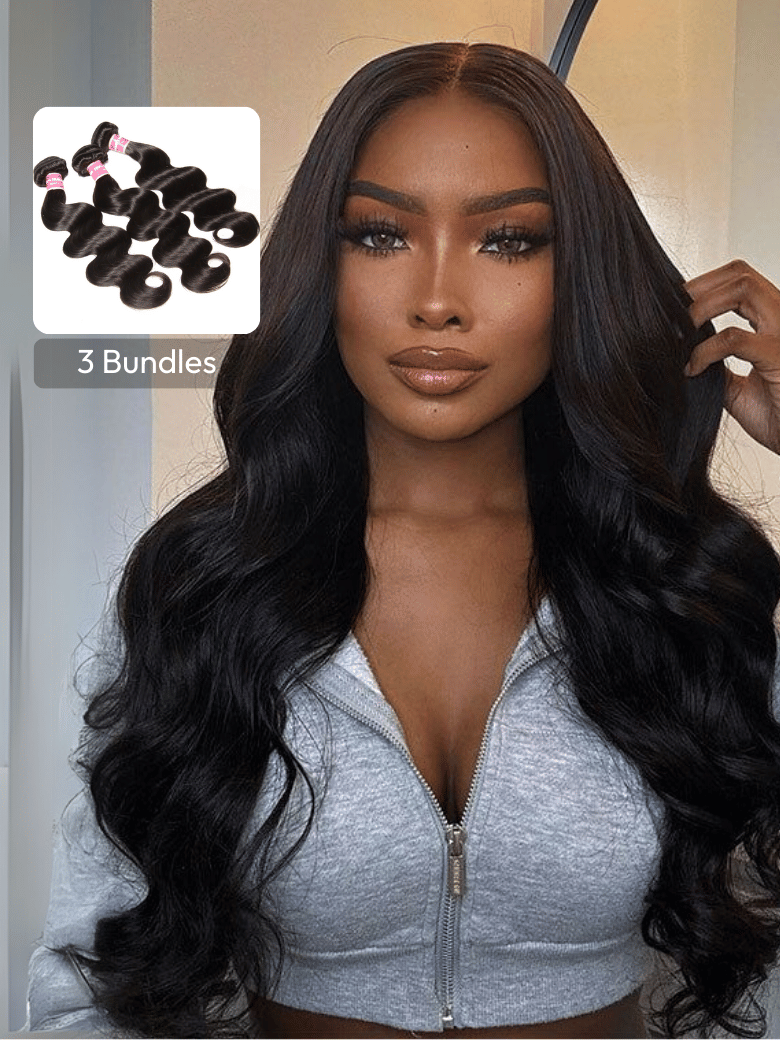 UNice 3 Bundles Hair Body Wave Virgin Human Hair