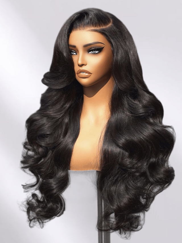 HD Real Scalp™ Wig 13x4 Invisible Lace Frontal Body Wave Black Wig