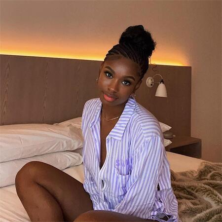 Coco jones Cornrow Braided Bun