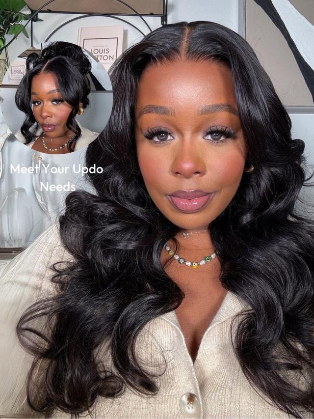 HD Real Scalp™ Wig 13x4 Invisible Lace Frontal Body Wave Black Wig