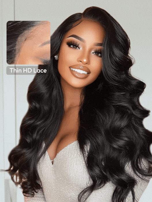 HD Bye-Bye Cap™ Wig 13x4 Invisible Lace Frontal Body Wave Black Wig