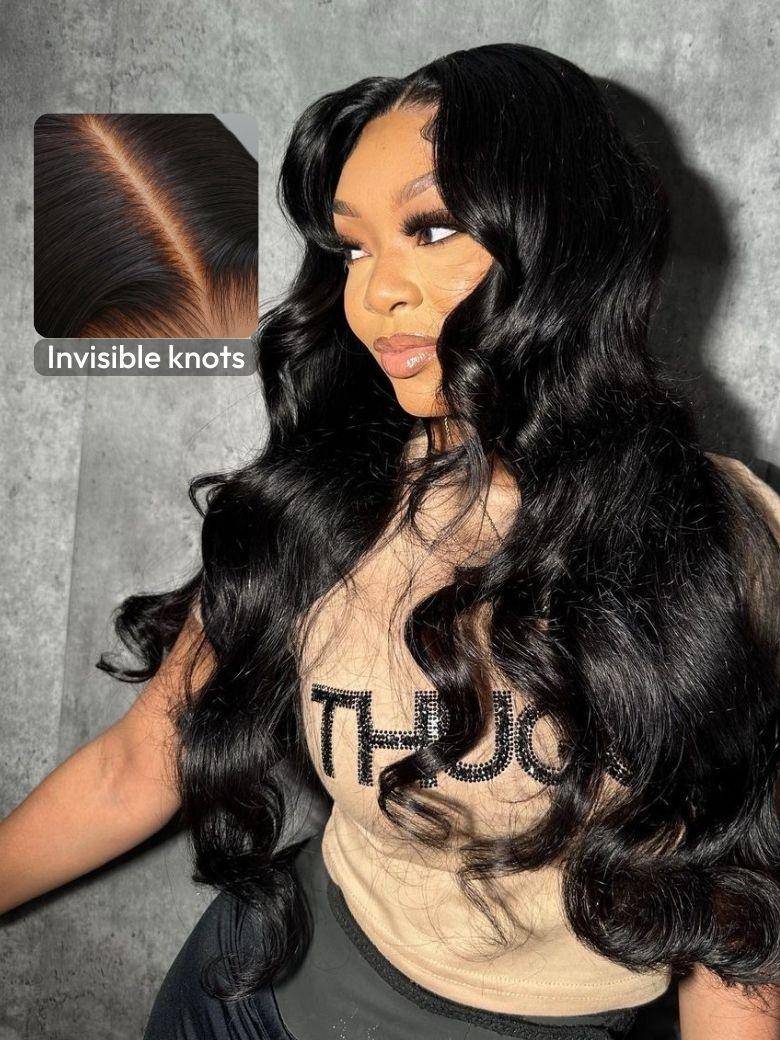 7x5 HD Pre-cut Lace Bye-Bye Knots™ Wig Glueless Lace & Invisible Knots Wet & Wavy Water Wave & Body Wave Wig