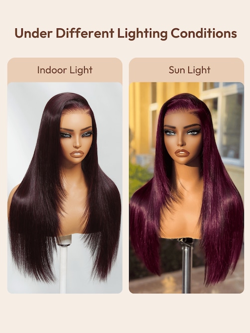 13x4 Pre-Everything™ Lace Frontal Wig Black Cherry Layered Straight Wig