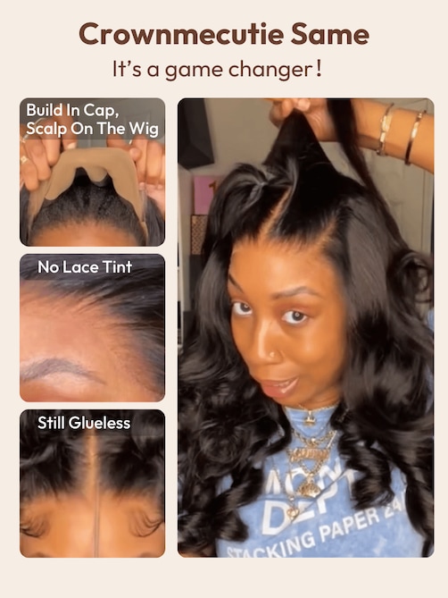 HD Real Scalp™ Wig 13x4 Invisible Lace Frontal Body Wave Black Wig