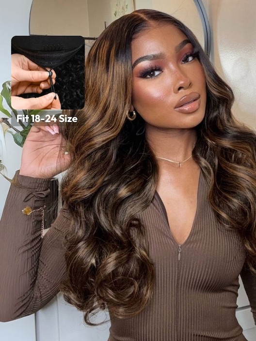 UNice 7x5 Bye Bye Knots™ & 13x4 Pre-Everything Wig  Glueless Lace Balayage Highlight Body Wave Bouncy Wig No Burden