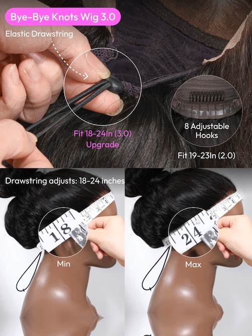 Bye Bye Knots Wig 7x5 Glueless Lace Balayage Highlight Body Wave Invisi Drawstring Wig