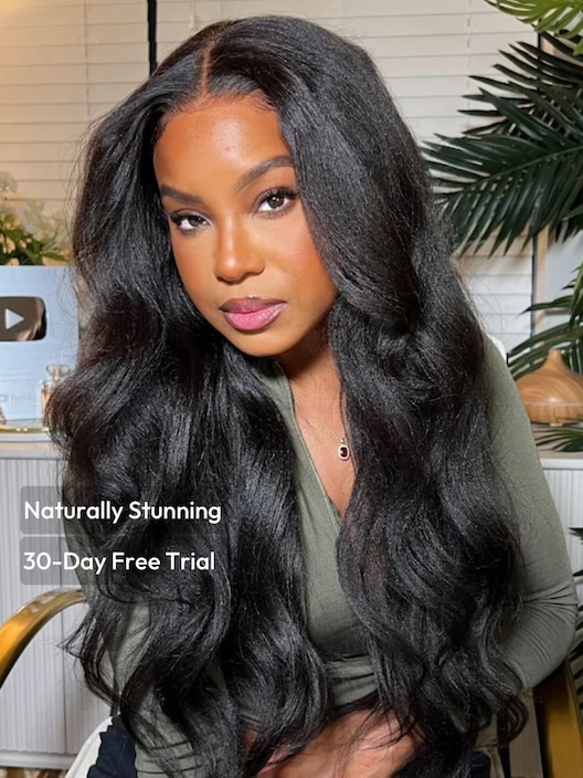 UNice Bye-Bye Knots 7x5 Lace Black Yaki Soft Layered Wig