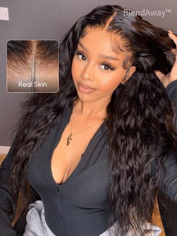 UNice 5x5 & 7x5 Thin HD BlendAway Lace Closure Glueless Water Wave Wig with Bleached Knots Match All Skin Tones