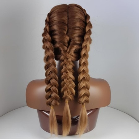 Curl a Synthetic Wig with braids