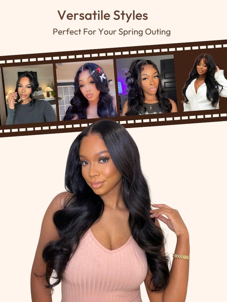 UNice Bye-Bye Knots Wig 7x5 Glueless Lace & HD Lace Body Wave Lace Front Wig Adjustable Cap