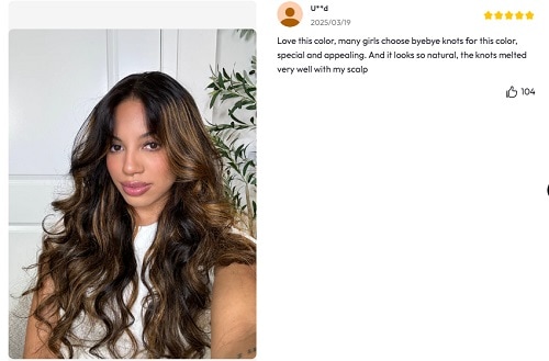 UNice Brown Highlights Body Wave Wigs Customer Review