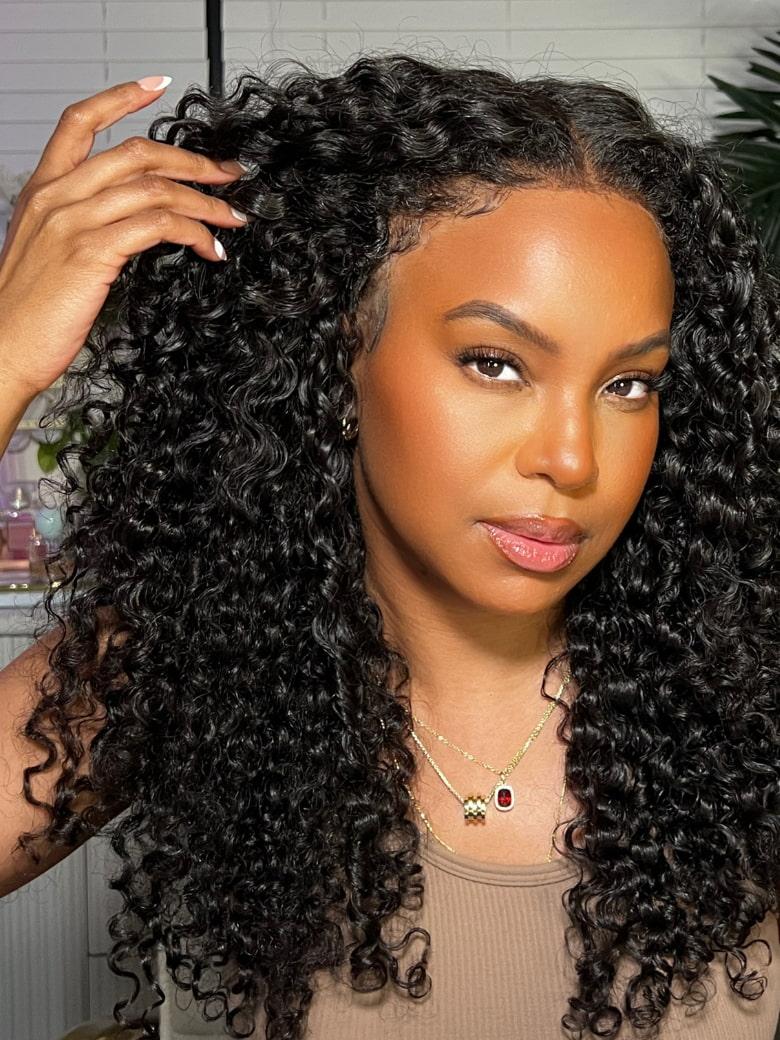 [24" = $139] 200% Density 7x5 Bye-Bye Knots™ &180% Density 13x4 Pre-Everything™ Wig Glueless Lace Curly Wig With Bleached Invisible Knots