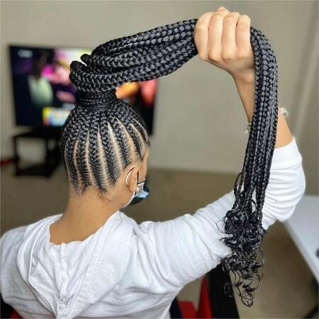 Feed-In Braids Ponytail