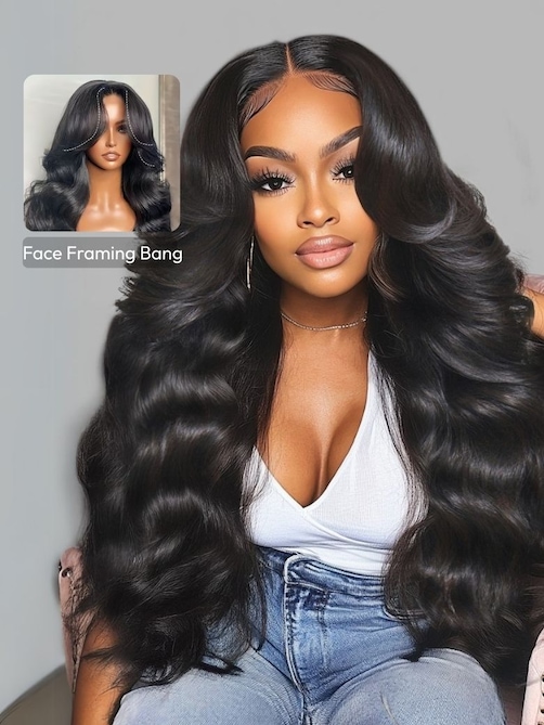 UNice HD Real Scalp™ Wig 13x4 Invisible Lace Frontal Loose Wave with Face Framing Curtain Bangs