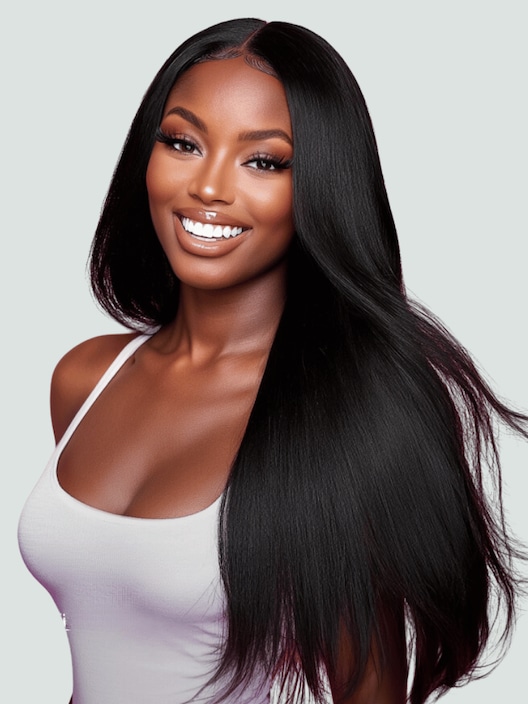 Straight Hair Lace Wig Pre-plucked 150% Density 4x0.75 Lace Part Wig