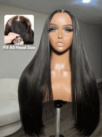 UNice Bye Bye Knots Wig 7x5&13x4 Glueless Lace Black Straight Bleached Knots Wig No Baby Hair 150% Density