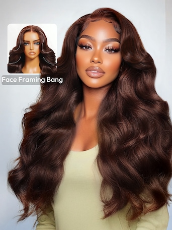 UNice 13x4 Pre-Everything™ Lace Frontal Dark Auburn Loose Wave Wig with Face Framing Layers