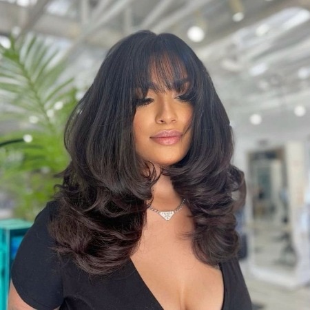 Butterfly Cut Wavy Hair