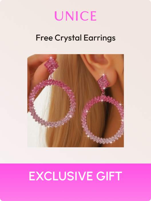 UNice Free Crystal Earrings Customized Gift for VIP Member