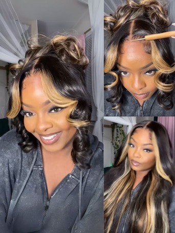 UNice 7x5 Bye-Bye Knots™ & 13x4 Pre-Everything™ Lace Loose Wave Butterscotch Highlights Brown Wig 150% Density